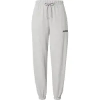 Adidas Sportbroek 'ESSENTIALS LINEAR FRENCH TERRY CUFFED' grijs gemêleerd / zwart