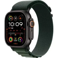 Apple Watch Ultra 2 (2024) | GPS + Cellular | zwart | Alpine Loop donkergroen Large