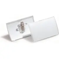 Durable badge met combiclip Click Fold formaat 40 x 75 mm