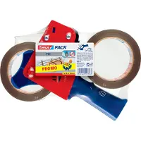 TESA Verpakkingstape-afroller tesapack Blauw, rood 50 mm (B) x 66 m (L) Kunststof, metaal, PVC (polyvinylchloride) 4120