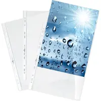 Durable insteekhoesjes Premium, A4, bovenaan open, 100 stuks, glad, glashelder