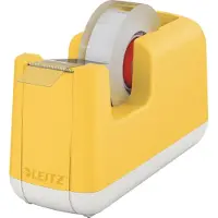 Leitz Cosy Plakbandhouder - Plakband Dispenser Inclusief Plakband - Ideaal voor Thuiskantoor/Thuiswerken - Warm Geel