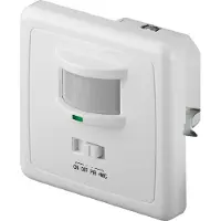 Goobay PIR bewegingssensor met akoestische sensor - 9m bereik - inbouw wandcontactdoos / wit