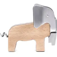 Kikkerland Kurkentrekker - In de vorm van een olifant - Beukenhout - Staal
