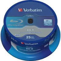 Verbatim 25 Bd-r Blu-ray 25gb 6x Datalife Geen Id