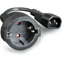 Gembird C14 - CEE 7/3 stroomkabel voor UPS/PDU - 3x 0,75mm / zwart - 0,15 meter