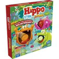 Hasbro Hippo Flipp Junior bordspel, kleuterspel, kinderspel, spelenderwijs leren en herkennen van getallen (Duits)