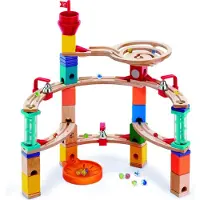 Hape Castle Escape Quadrilla Knikkerbaan – 102-delig bouwset met klokkjes en transparante trappen, vanaf 4 jaar