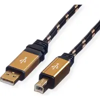 Roline GOLD USB 2.0 kabel, type A-B, 4,5 m