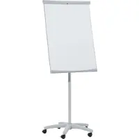 Franken Flipover U-Act!Line mobiel, 700 x 1000 mm, met 5 wielen, magnetisch, gerecycleerd, lichtgrijs