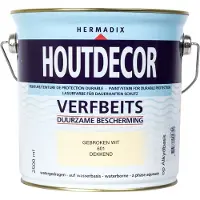 Hermadix Houtdecor Dekkend Gebroken Wit 601 2,5 LTR