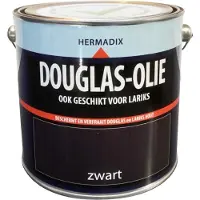 Hermadix Douglas olie | | 2.5 liter (Zwart, Mat, Waterbasis)