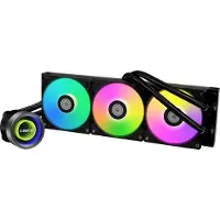 Lian Li Galahad II Trinity - Vloeistof-koelsysteem processor - afmeting radiator: 360 mm - voor Intel LGA: 1700, 1200, 115x - AMD AM5, AM4 - 3x 120 mm ARGB fans - zwart