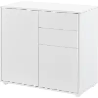 En.casa Commode Paarl druk en open 74x79x36 cm wit mat