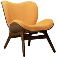 UMAGE A Conversation Piece Loungestoel Laag Dark Oak | Tangerine