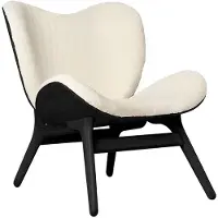 UMAGE A Conversation Piece Loungestoel Laag Black Oak | Teddy White