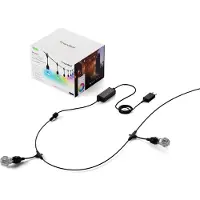 Nanoleaf Essentials Matter Smart Multicolour Outdoor String Light Starter Kit - LED - 15m - Zwart