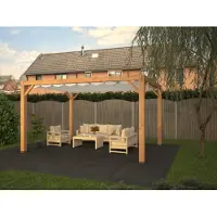 Shadow Comfort Douglas Pergola met harmonicadoek 324x424 Arctic White