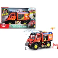 Dickie Toys - Unimog U530 Fire Rescue - Brandweerwagen - trekhaak en waterpistool met afstandsbediening