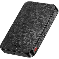 SmartaSaker CarbonMag Powerbank Qi2 10000 mAh - MagSafe Compatible - Slim Draadloos Opladen - Manetisch - Koolstofvezel - 20W