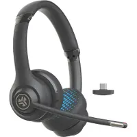 JLab GO Work Draadloze Bluetooth-hoofdtelefoon voor op het oor 45 uur speeltijd, ingebouwde microfoon