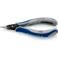Knipex 34 52 130 Platte rondbektang Elektronica en fijnmechanica Chroom-vanadium kogellagerstaal 130 mm