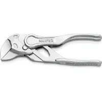 Knipex Sleuteltang XS | 100 mm Lengte | Tang en Schroefsleutel in Eén | Ruwe Oppervlakken | Rood - 86 04 100 BK