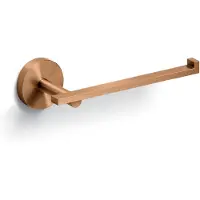 Clou Flat Toiletrolhouder, L-vorm, zonder klep, brons gebors. PVD