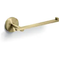 Clou Toiletrolhouder Flat L Vorm Zonder Klep Goud Geborsteld PVD
