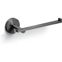 Clou Flat Toiletrolhouder, L-vorm, zonder klep, gunmetal geb. PVD