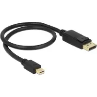 DeLOCK Mini DisplayPort - DisplayPort kabel - versie 1.2 (4K 60 Hz) / zwart - 0,50 meter