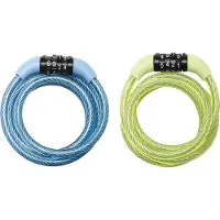Masterlock Self coiling cable 1.20m x Ø 8mm with fixed combination 3 digitsvinyl