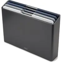 Joseph Joseph Folio Snijplankenset 4-delig – Large – Donkergrijs – Kleurgecodeerd – Met Opbergstand – RVS Handgrepen
