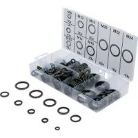 Bgs Assortiment afdichtingsringen Metaal met rubber afdichtingskraal 150 stuks.