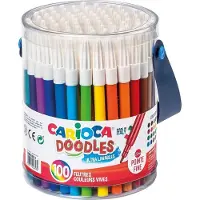 Carioca JOY stiften - 100 stuks in pot - Maxi-Punt 6 mm - Afwasbaar - Kleurstiften voor kinderen