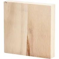 Creativ Company - Knutselplank crea com ikoon 9.6x9.6x2cm hout | Doos a 1 stuk | 12 stuks