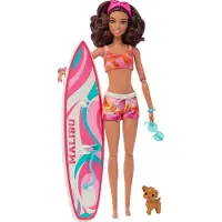 Barbie Surf + Accy Doll Roze Kinderen