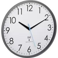 TFA-Dostmann 60.3549.10 Wandklok Zendergestuurd 30 cm x 65 mm Grijs