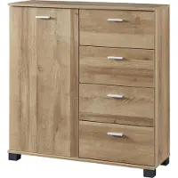 En.casa Halmeubel Döbritz 84x80x28 cm eikenkleurig