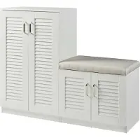 En.casa Schoenenkast Løten 97x120x36 cm wit []
