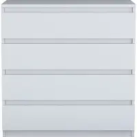Skye Decor , BE102 - 2431, Kommode, Wit, 100% melaminecoating op spaanplaat, kwaliteit E1, 80 x 47 x 97,8 cm