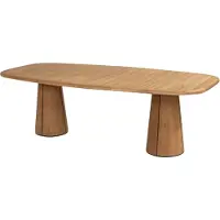 4SO Capri barrel dining tuintafel 240x110xH75 cm naturel teak 4 Seasons Outdoor