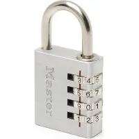 Master Lock MasterLock 7640EURD - Hangslot 4-cijferig - Aluminium - Zwart staal
