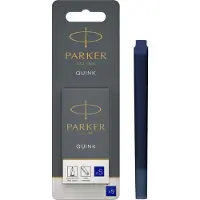 Parker 1950403 Großraum-Tintenpatronen QUINK, im Blister, blau