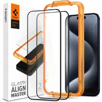 Spigen AlignMaster Apple iPhone 15 Pro Tempered Glass (2-Pack)