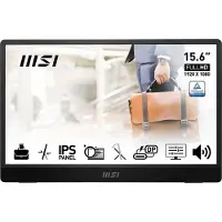 MSI PRO MP161DE E2 Draagbare monitor Energielabel C (A - G) 40.6 cm (16 inch) 1920 x 1080 Pixel 16:9 4 ms HDMI, USB-C IPS LCD