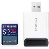 Samsung SDXC PRO Ultimate 512GB 130MB/s + USB lezer