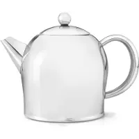 Bredemeijer - Theepot dubbelwandig Minuet Santhee - 1 liter - RVS - Glans