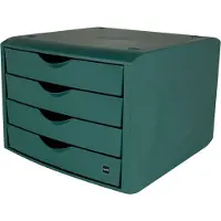 Helit Ladenblok "The Green Chameleon", 4 lades met uittrekelementen, A4 formaat, stapelbaar, groen