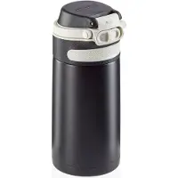 Leifheit thermosbeker Flip - 350 ml - RVS - zwart